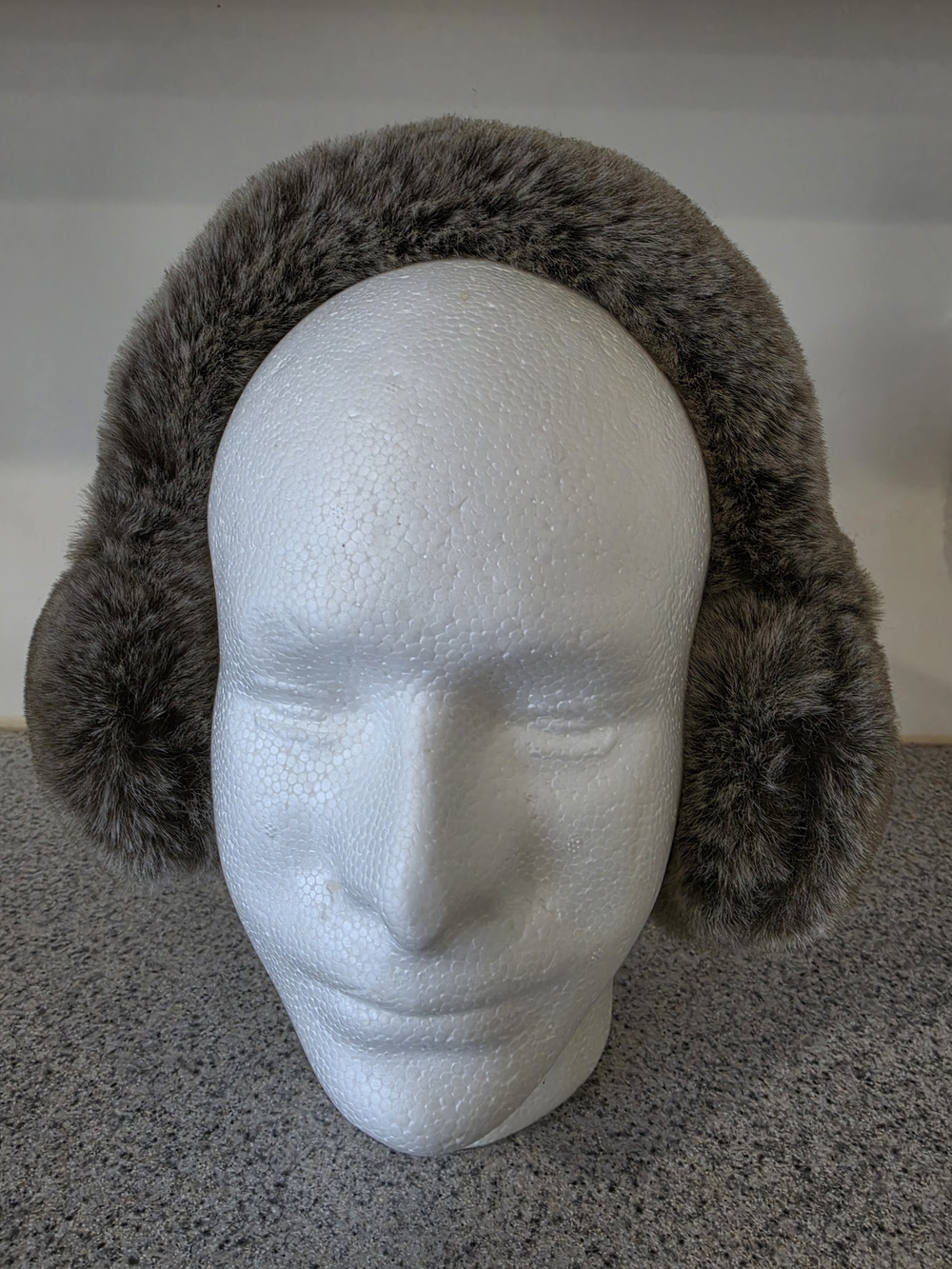 Plush On-Ear Headphones - Gray Faux Fur